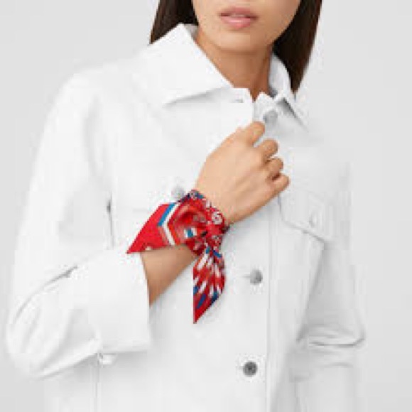 💙 New! Pair of Navy & Gold Chain Twilly - Picture 3 of 4